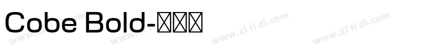 Cobe Bold字体转换